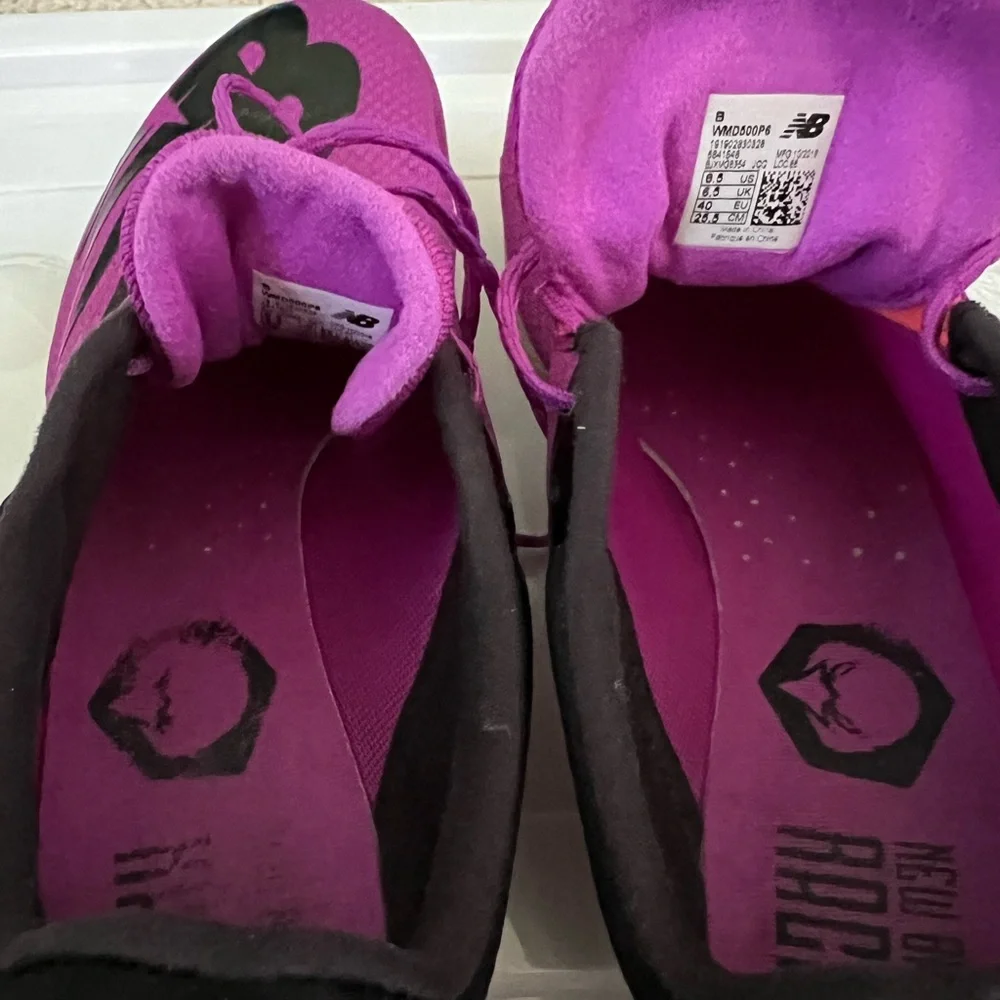 New Balance Womens 500 V6 Track Spiked Purple Running Shoes Size 8.5 EUC